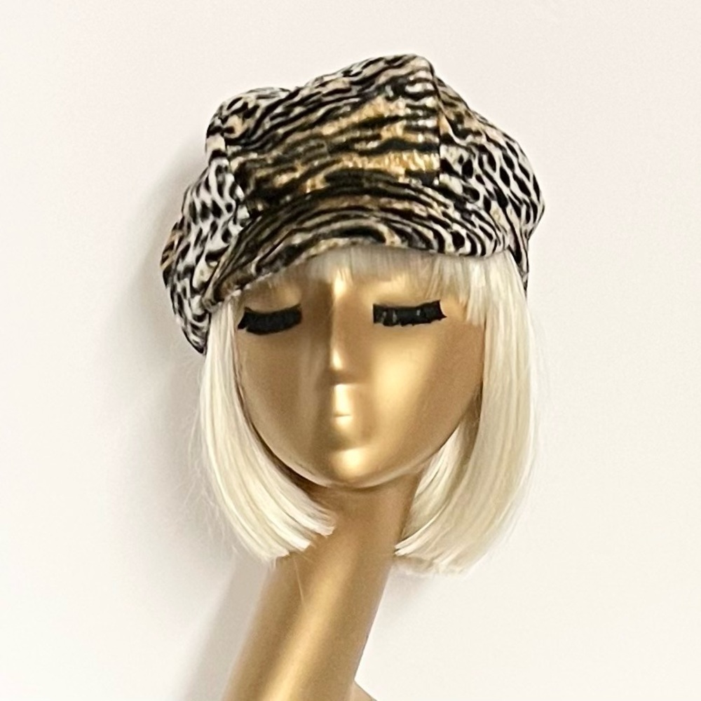 Leopard Newsboy Hat